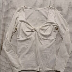 Old Navy Women's White Long Sleeve Tee